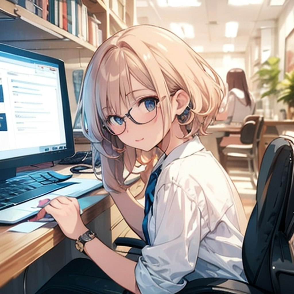 PC＆眼鏡少女