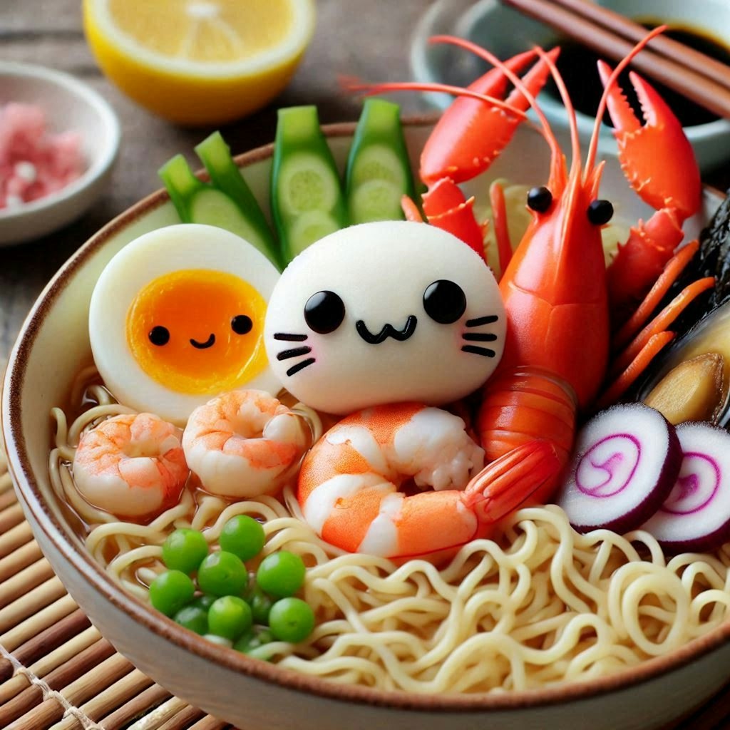 胸キュンと勘違いしているseafood noodle