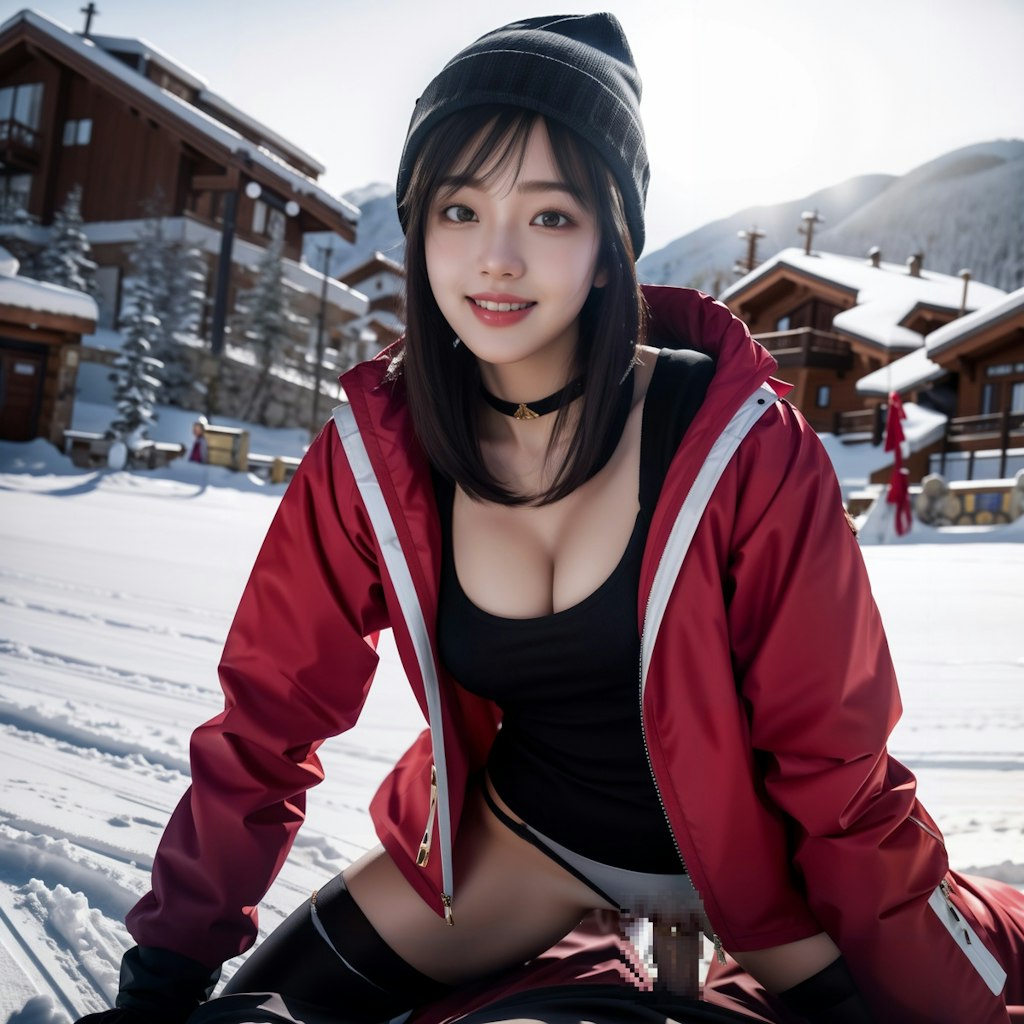 test21_skiing wear 騎乗位