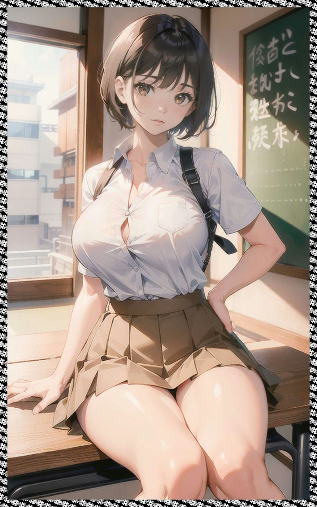 巨乳 ショートヘア JK　big breasts short hair jk