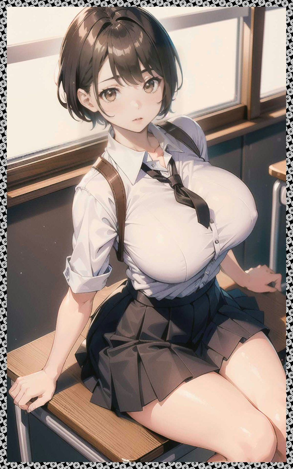 巨乳 ショートヘア JK　big breasts short hair jk