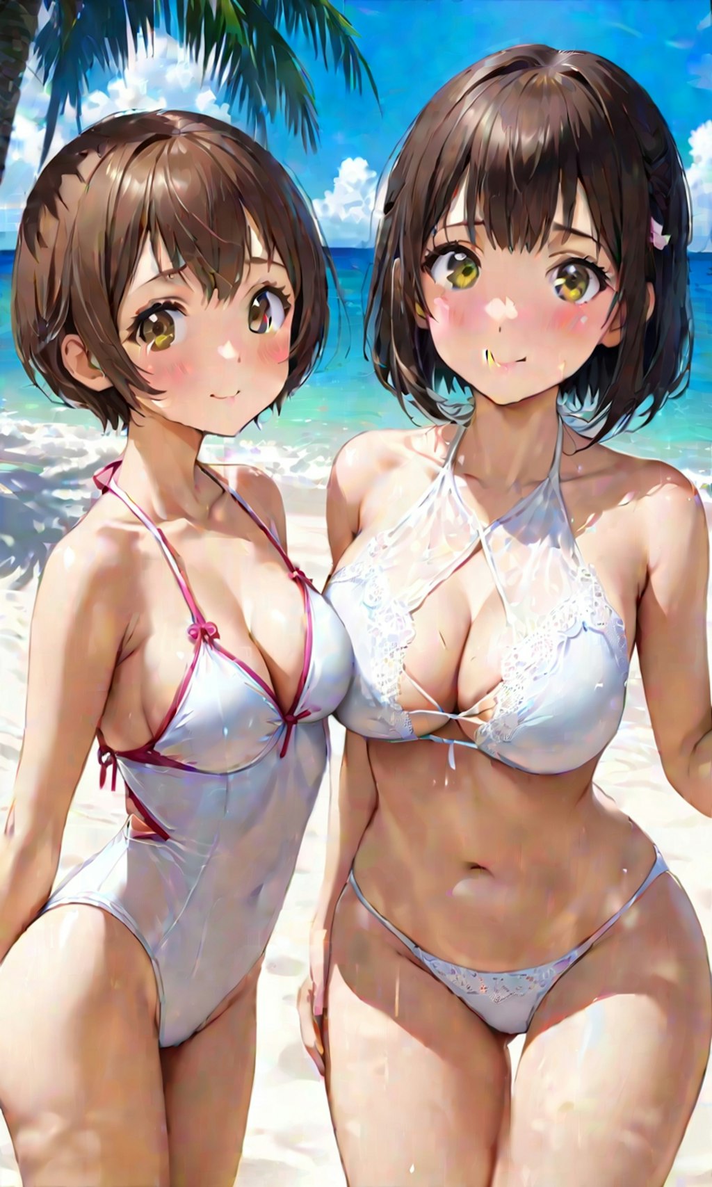 水着と女子高校生と