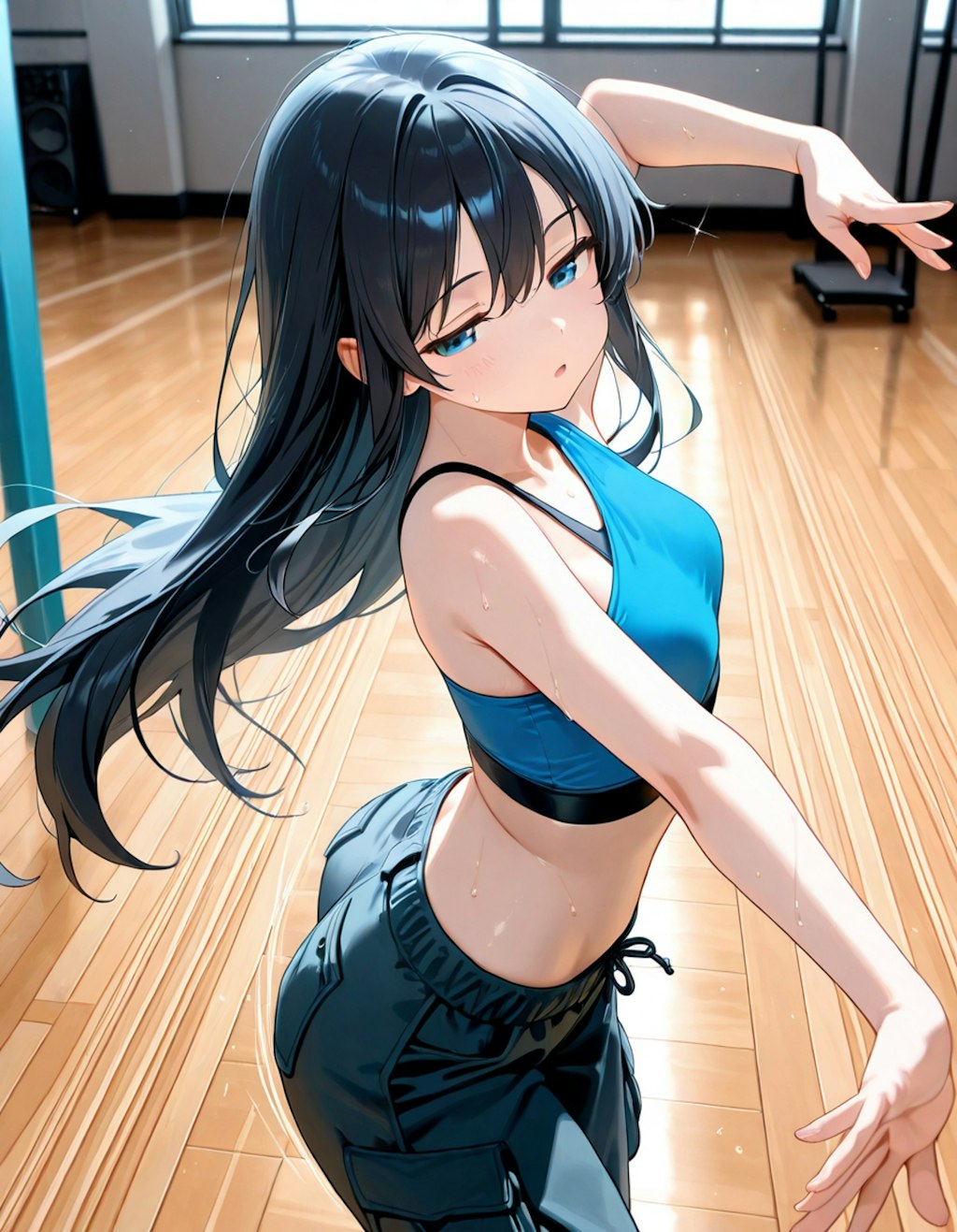 練習中
