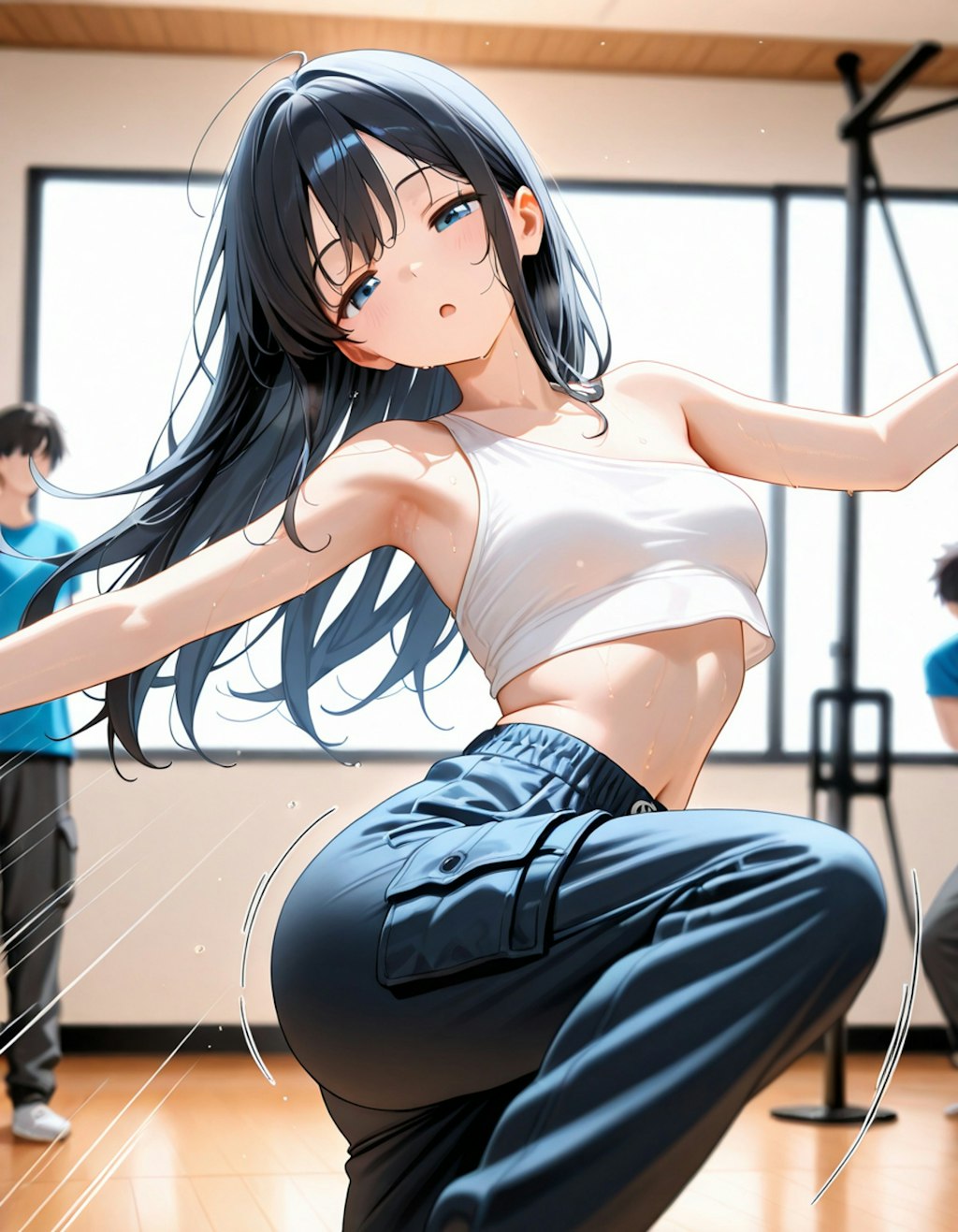 練習中