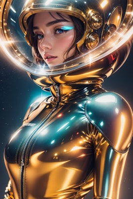 Gold spacesuit