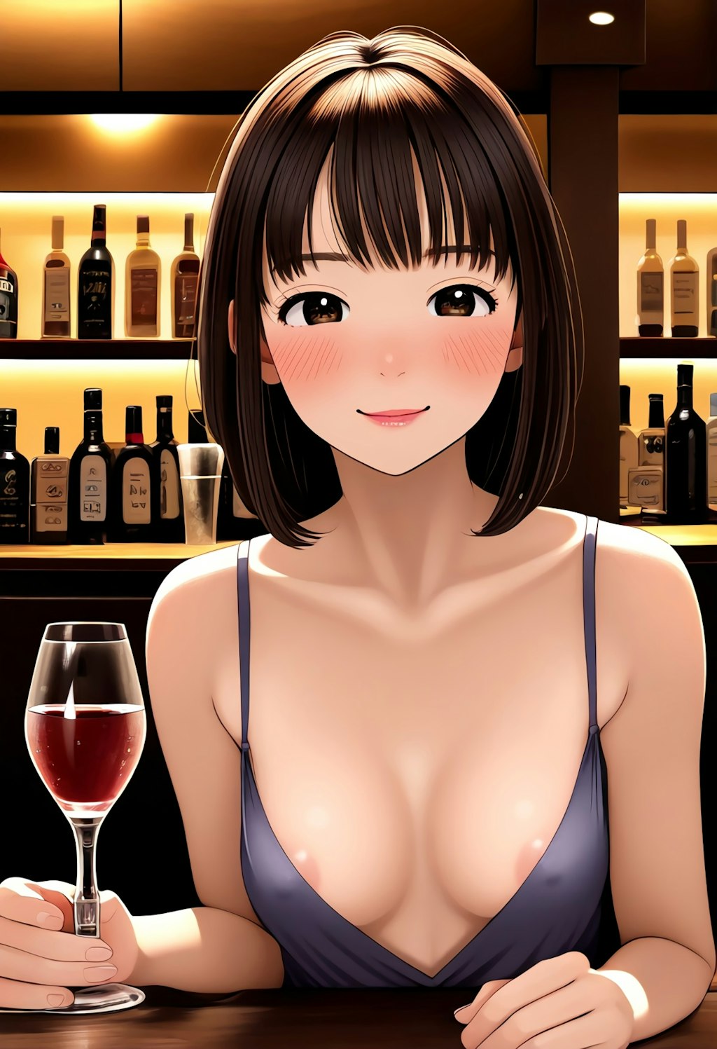 乳を見ながら飲める違法なバー