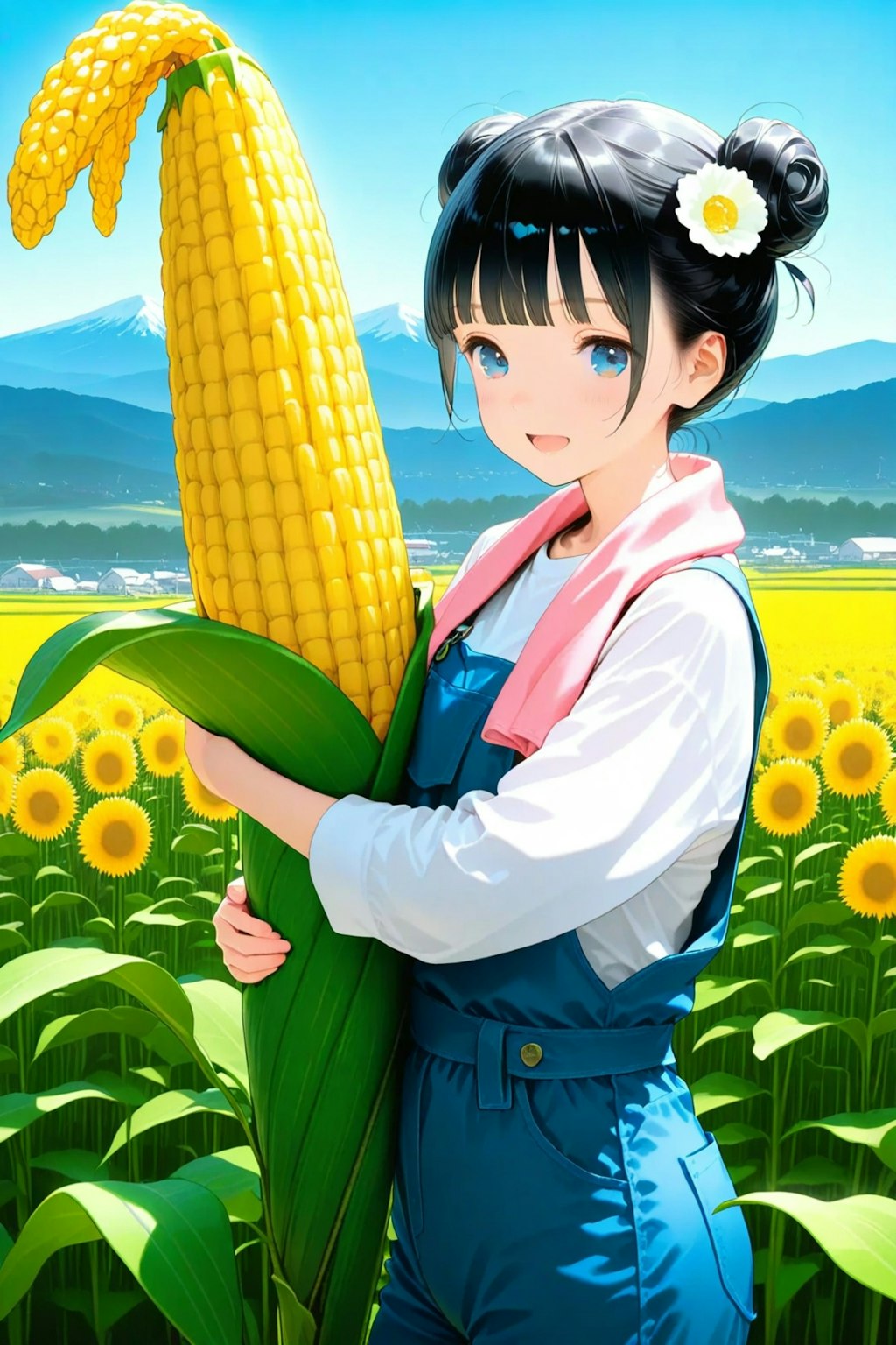 コーン🌽なおっきいとうもろこし🌽🌽🌽とれた〜😳💦