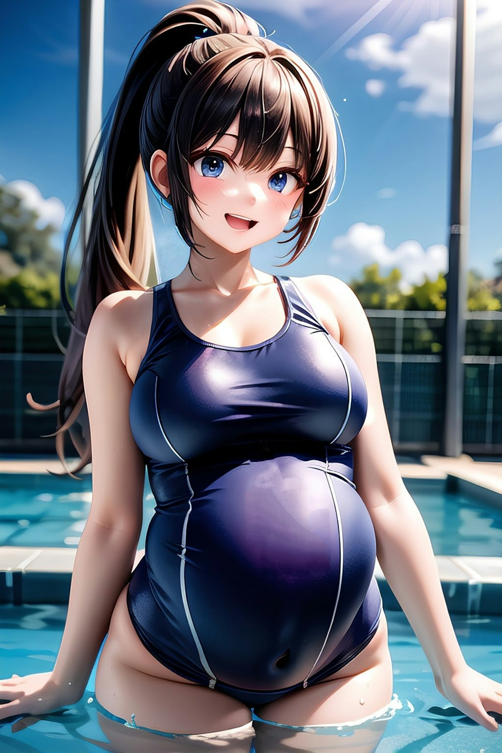 スク水妊婦さん