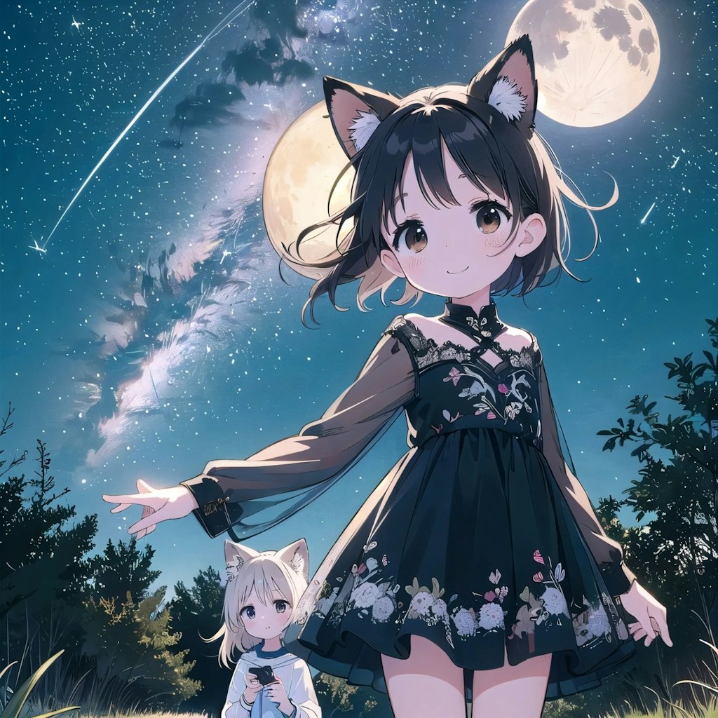 星と月と少女