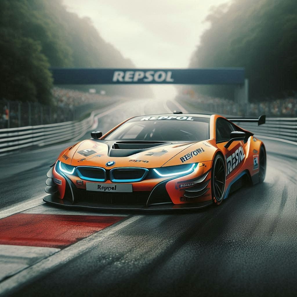 レプソルカラーBMW i8レーシングカー