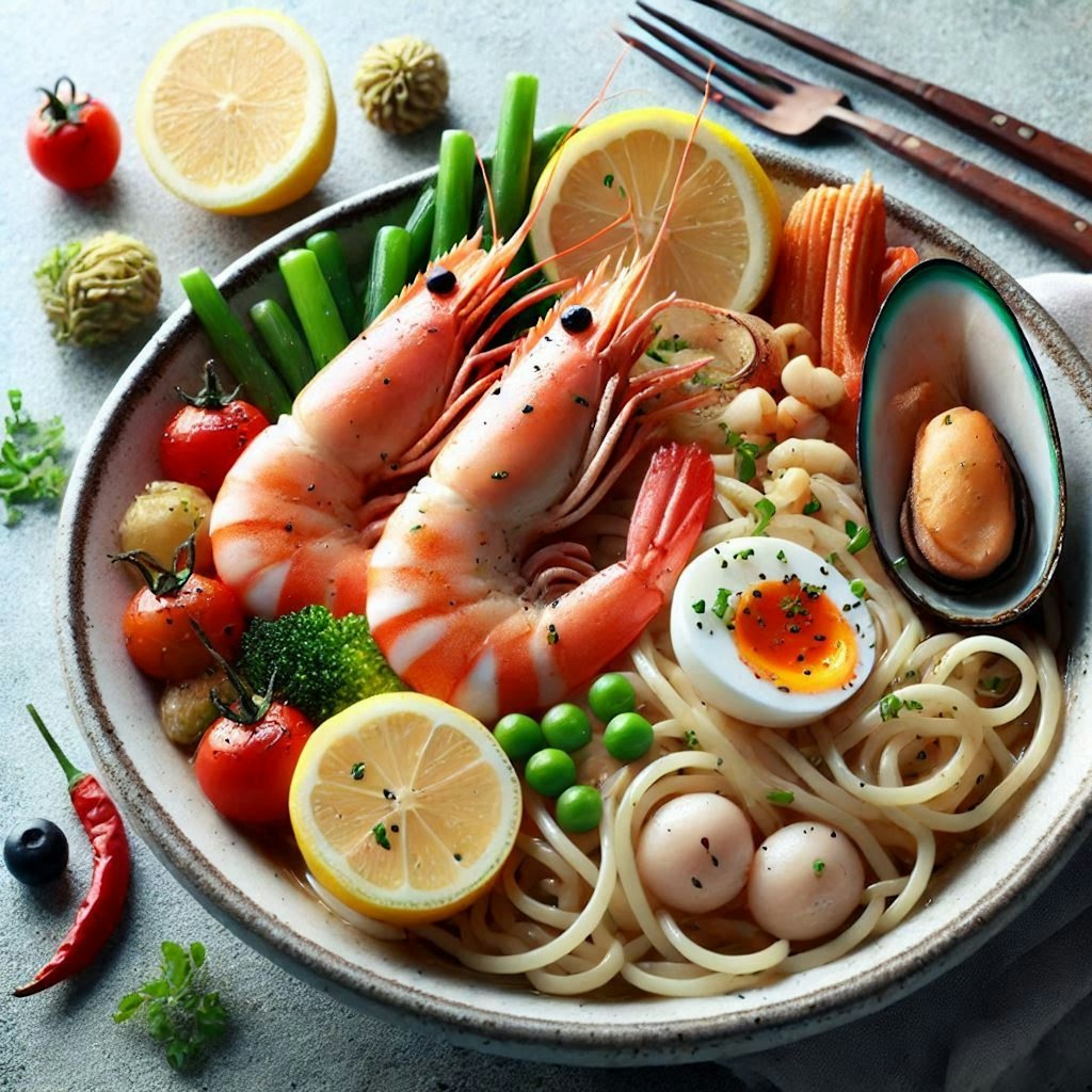 フレンチseafood noodle