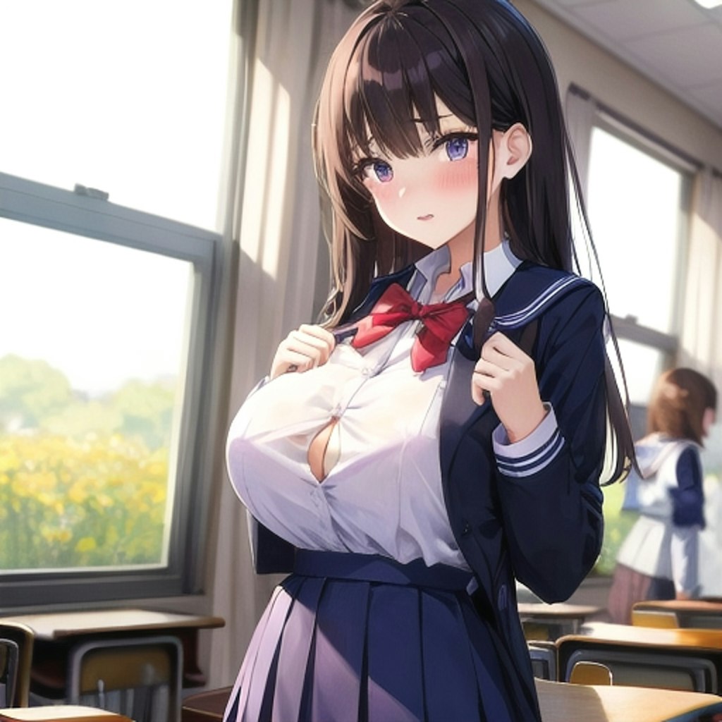 ムチムチの学生服