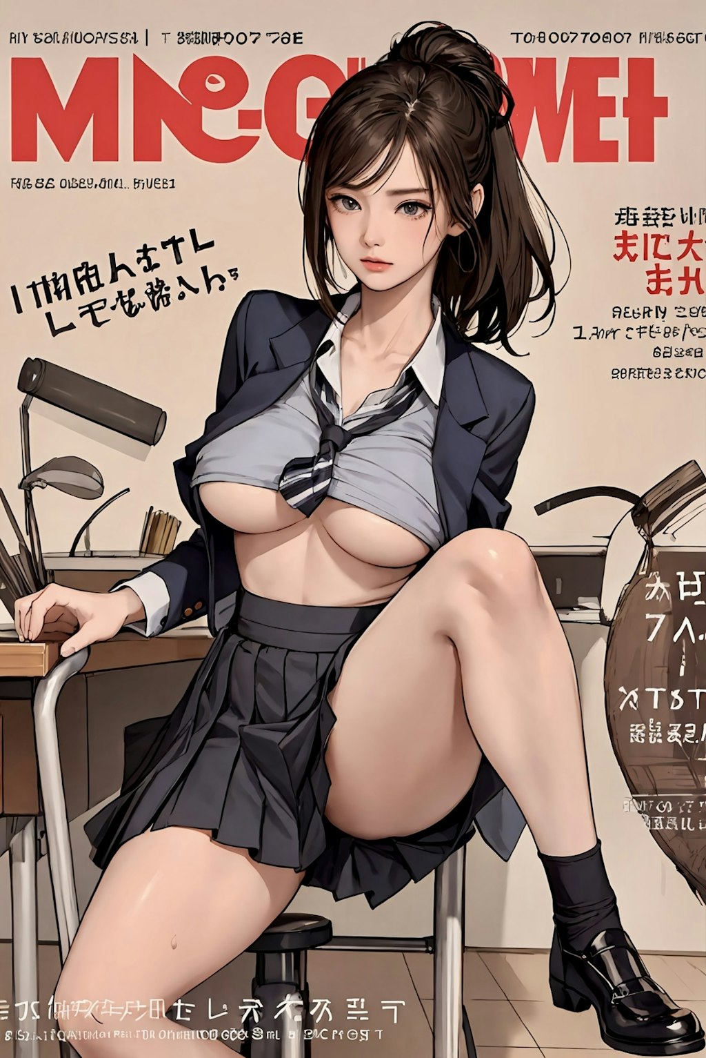 下乳学生特集／別世界の雑誌の表紙