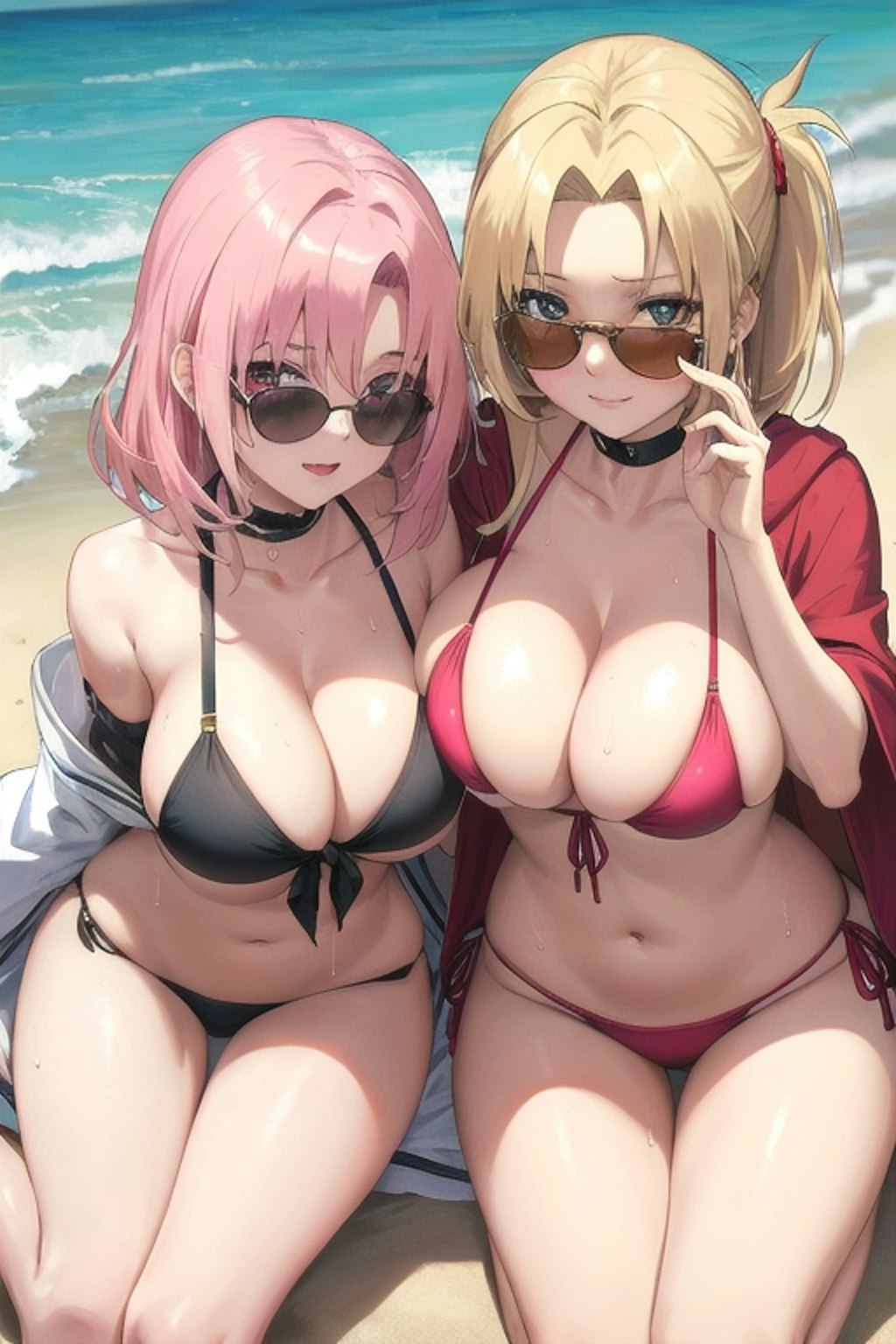 two on the beach