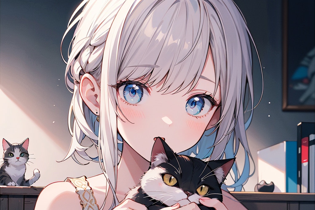 女の子と猫01