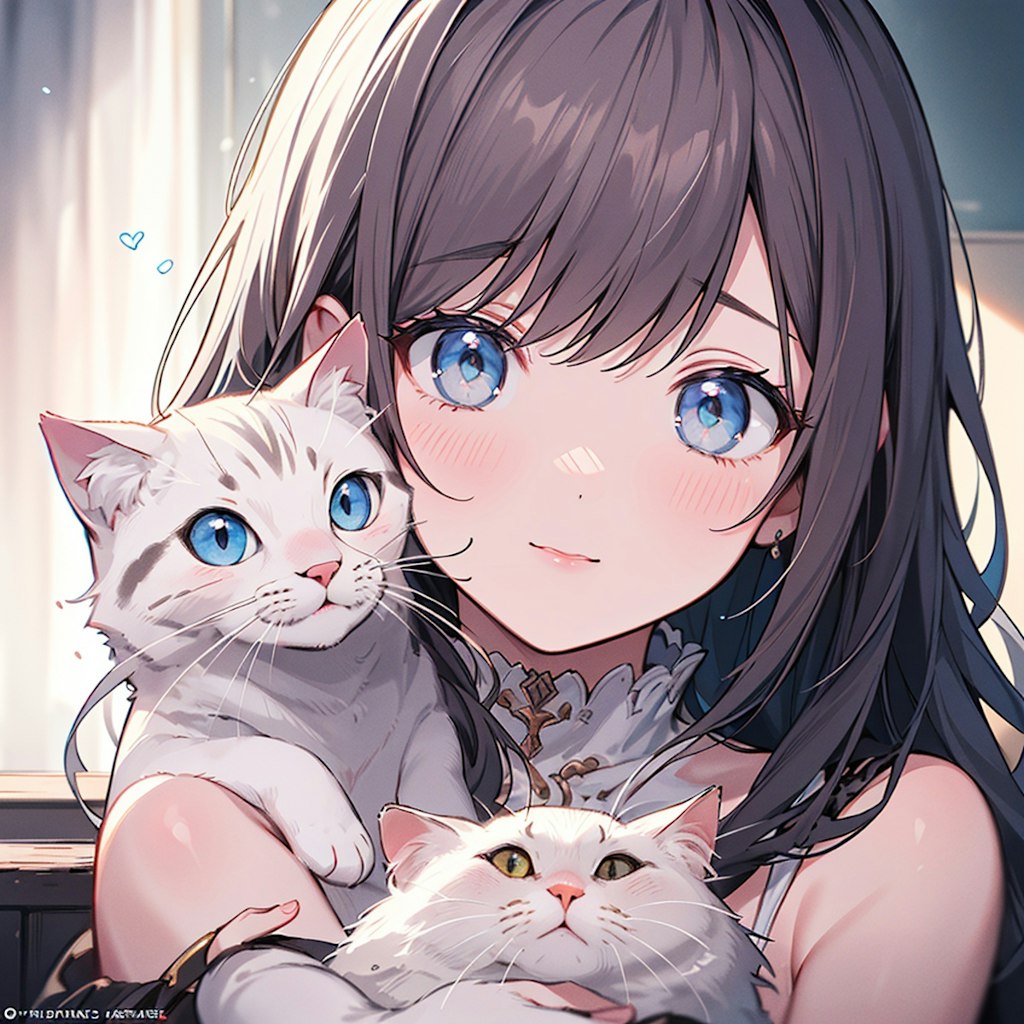 女の子と猫01