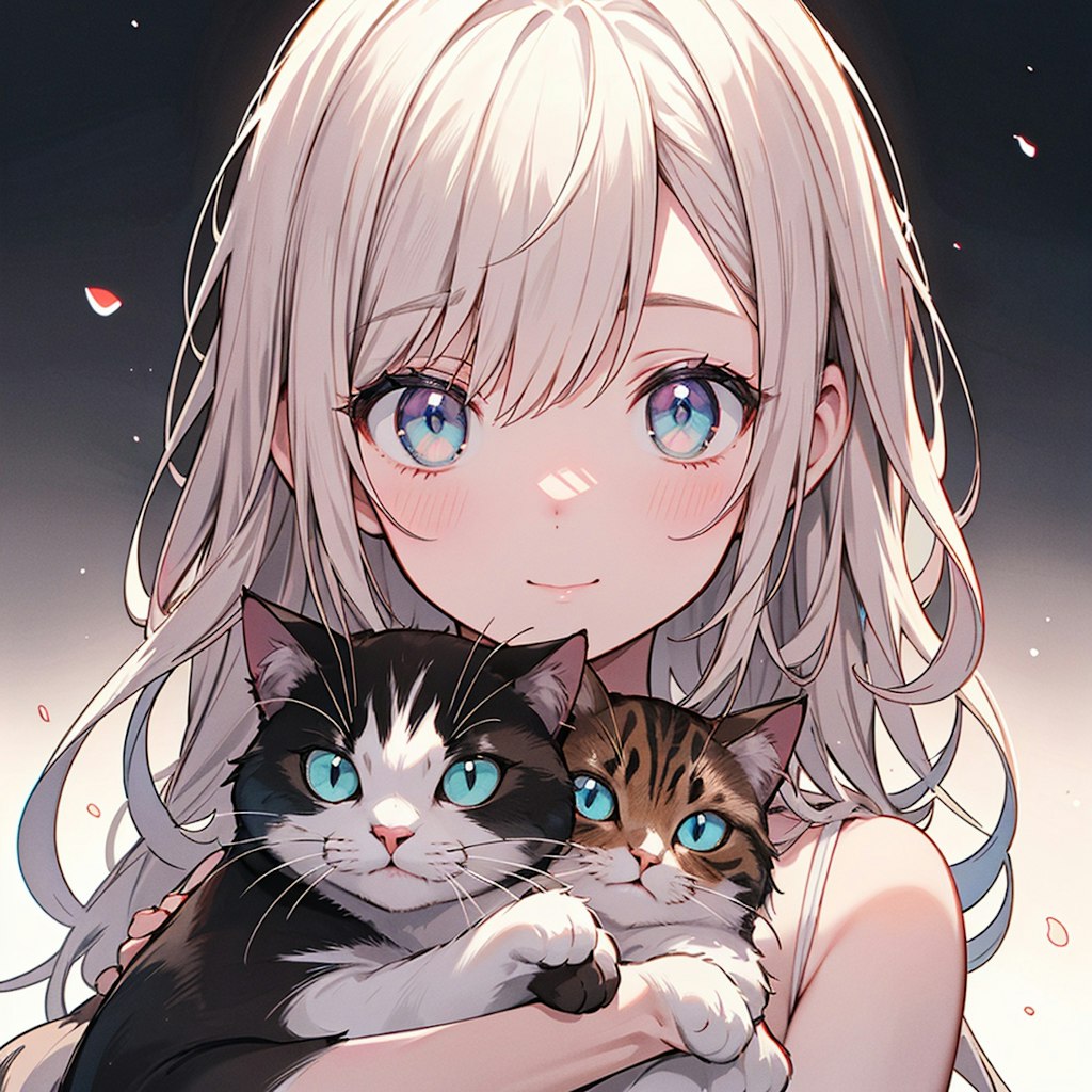 女の子と猫01