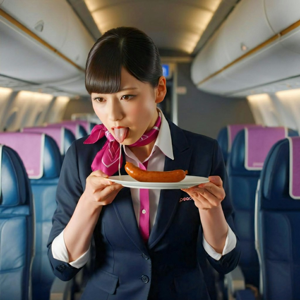 オマン航空人気の秘密は機内食　美形CAさん自家製のトッピングソース