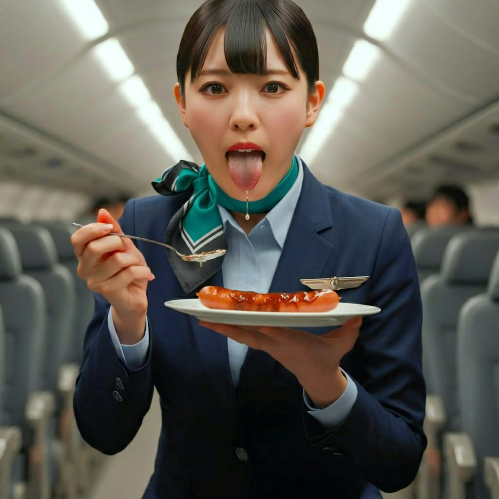 オマン航空人気の秘密は機内食　美形CAさん自家製のトッピングソース