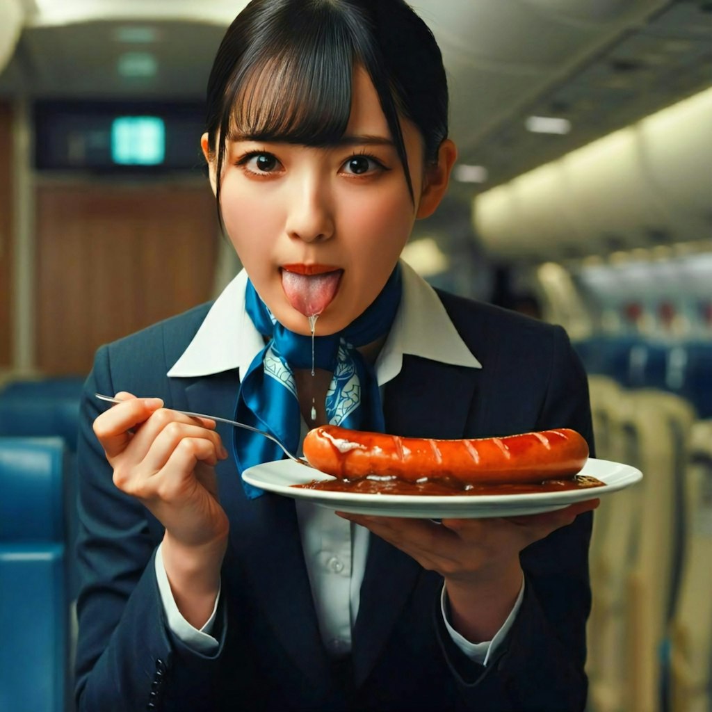 オマン航空人気の秘密は機内食　美形CAさん自家製のトッピングソース