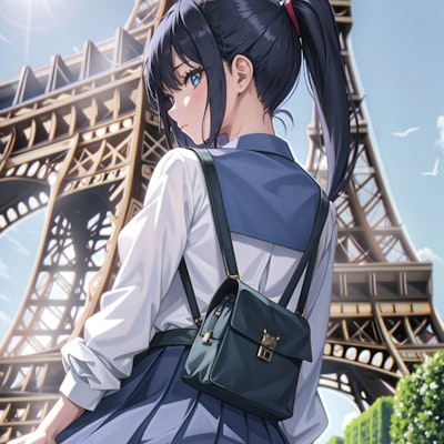 パリの街のJK　〜旅する制服〜