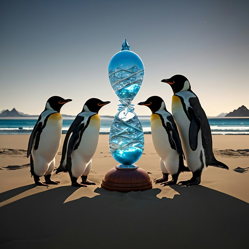 Penguins in the Hourglass