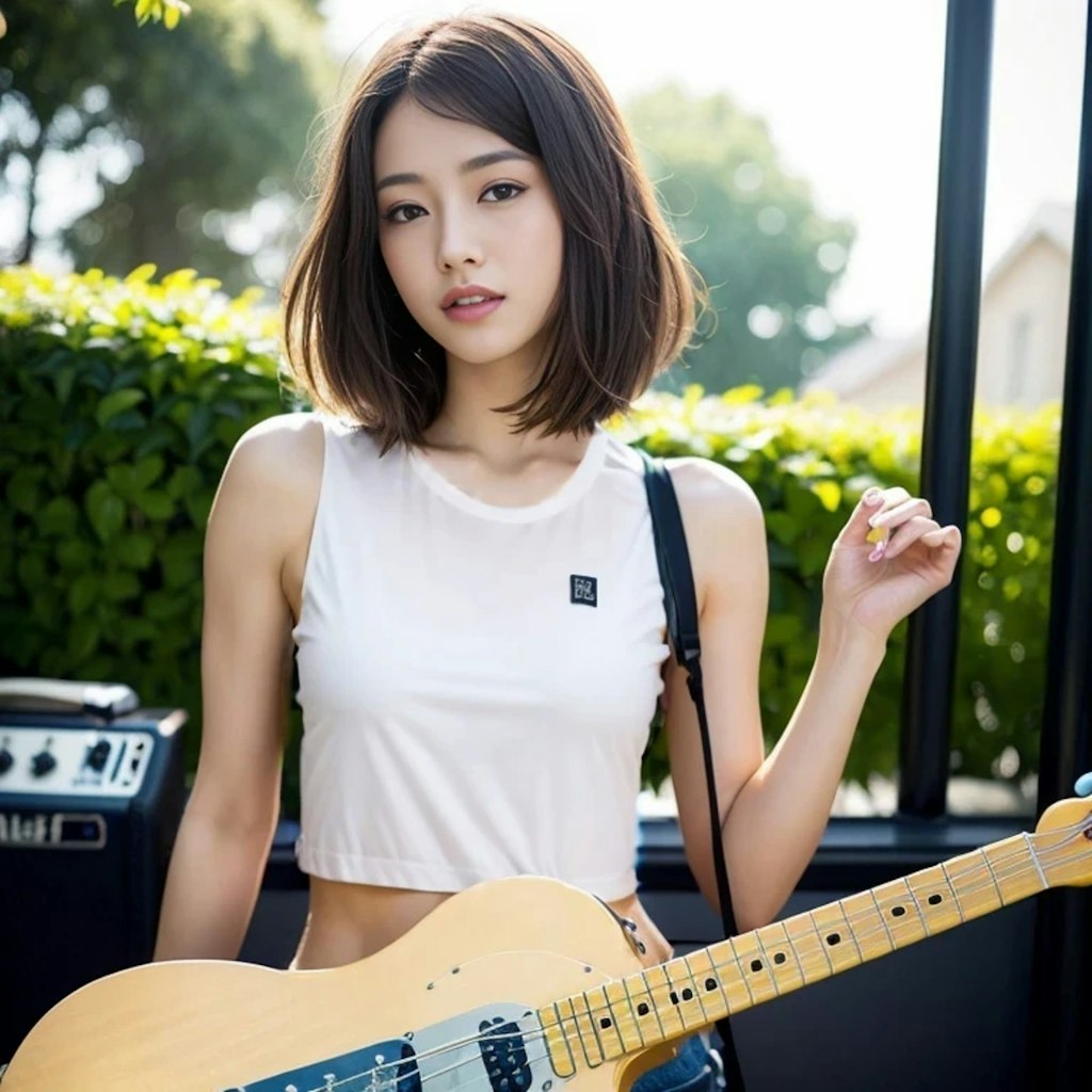 女性ギタリスト