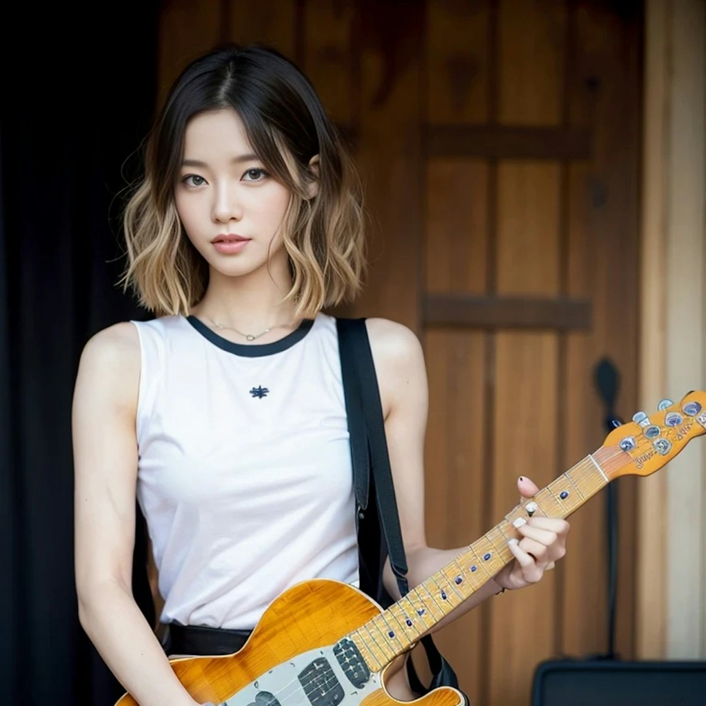 女性ギタリスト