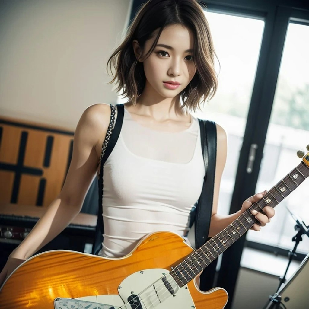 女性ギタリスト