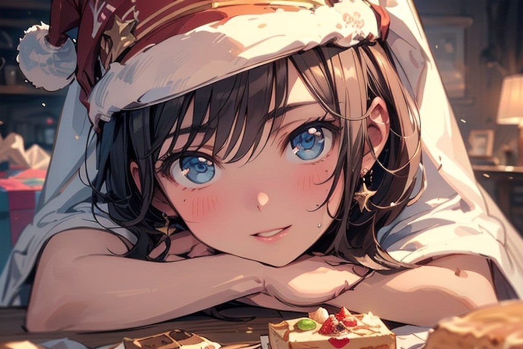 クリスマスケーキ食べる・・?