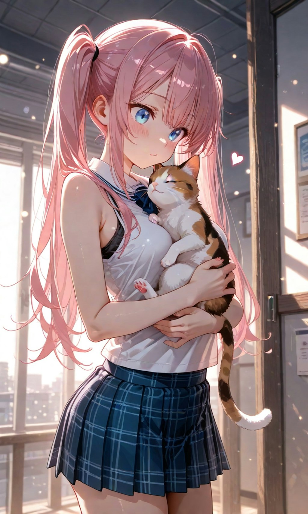 少女と猫