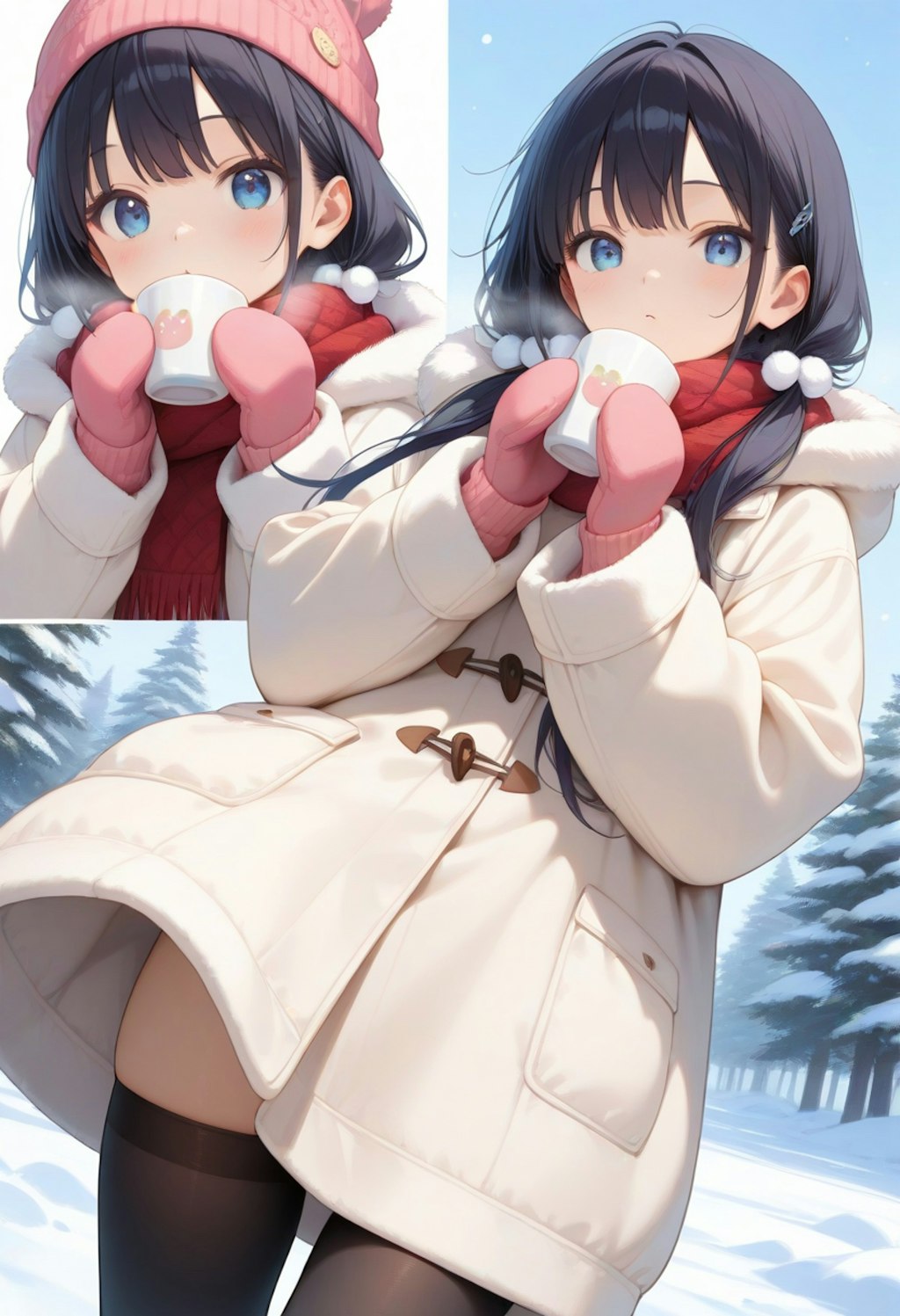 ホッと一息(雪原)