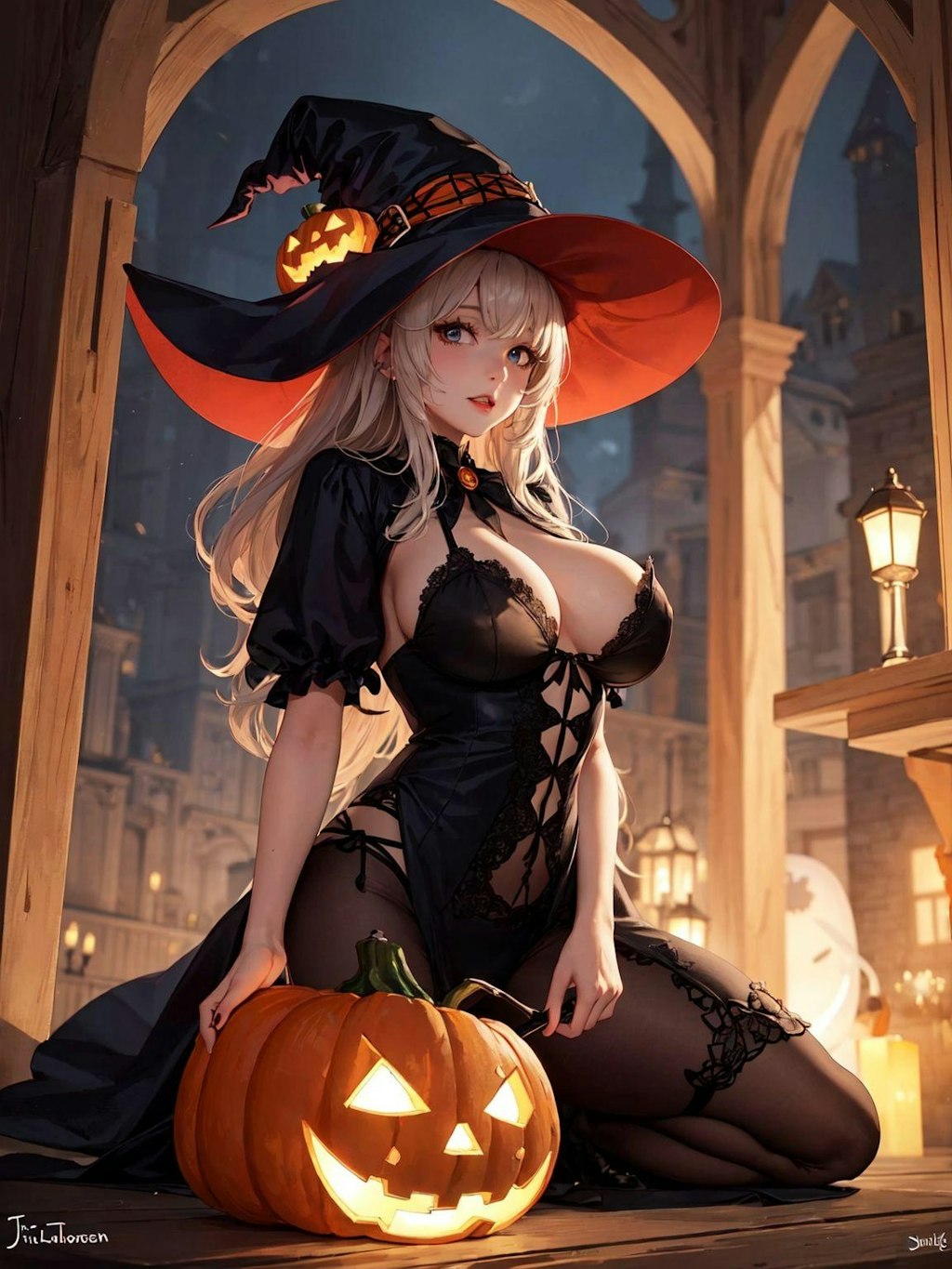 ハロウィーンの美女