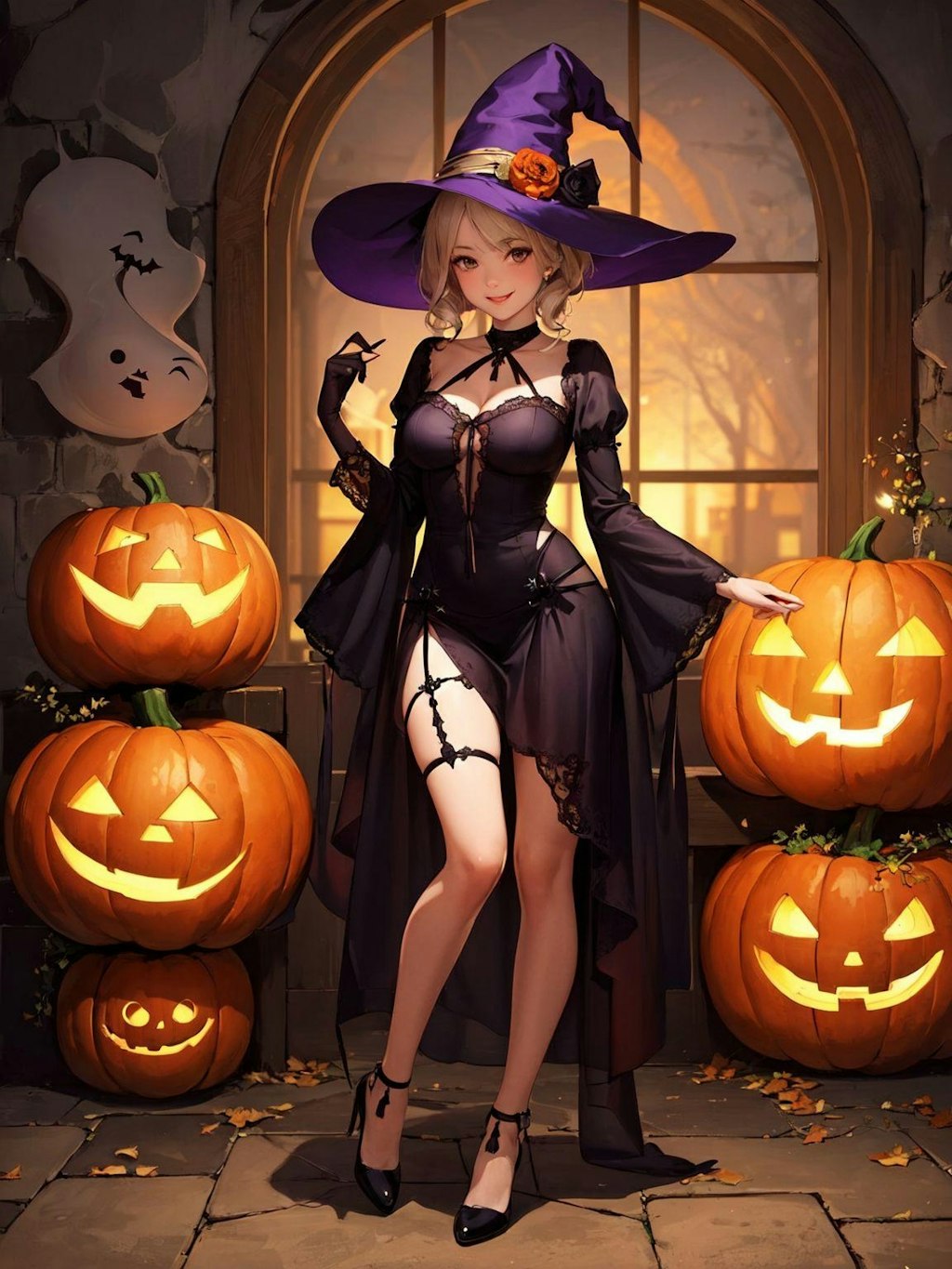 ハロウィーンの美女