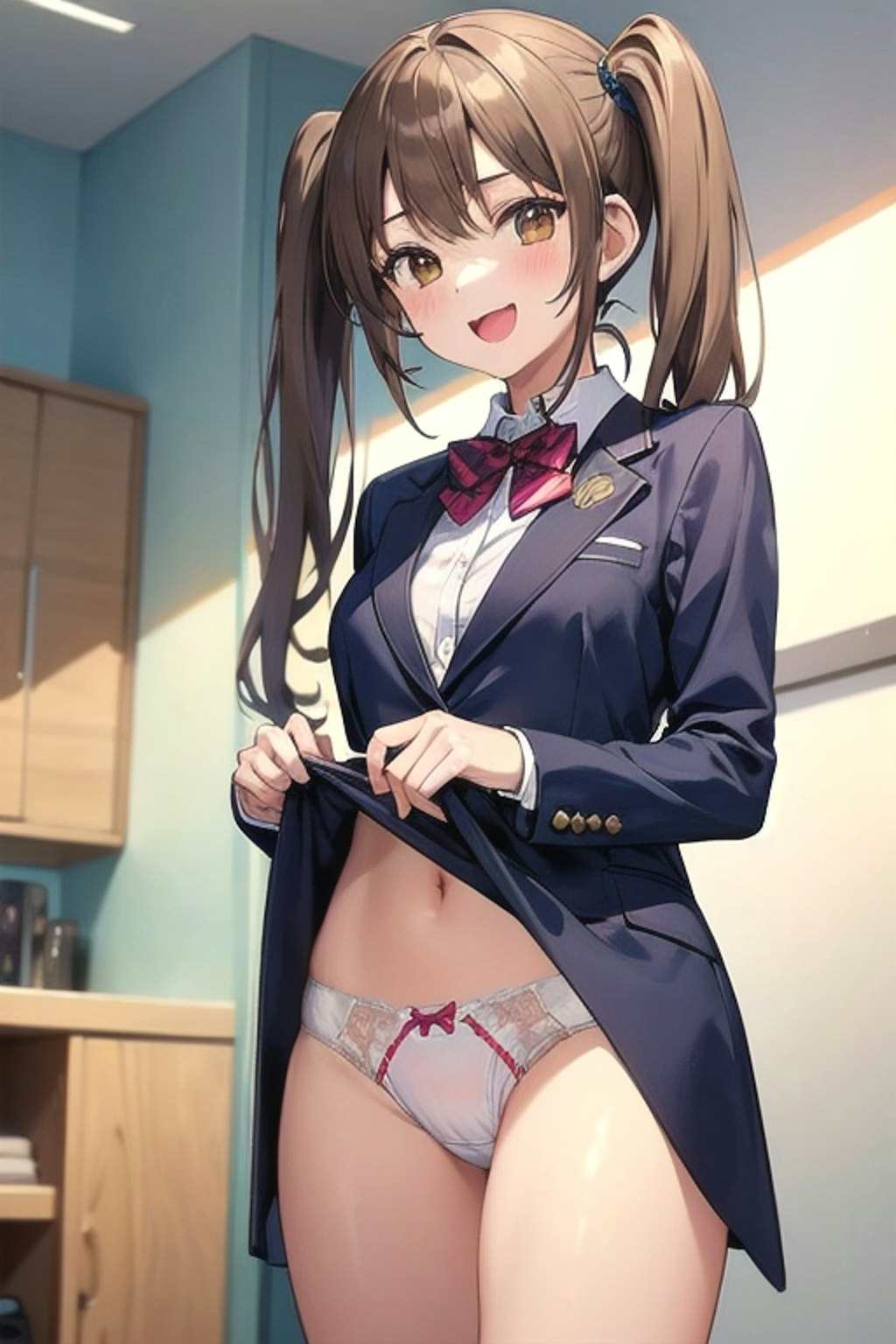 Twintails school girl