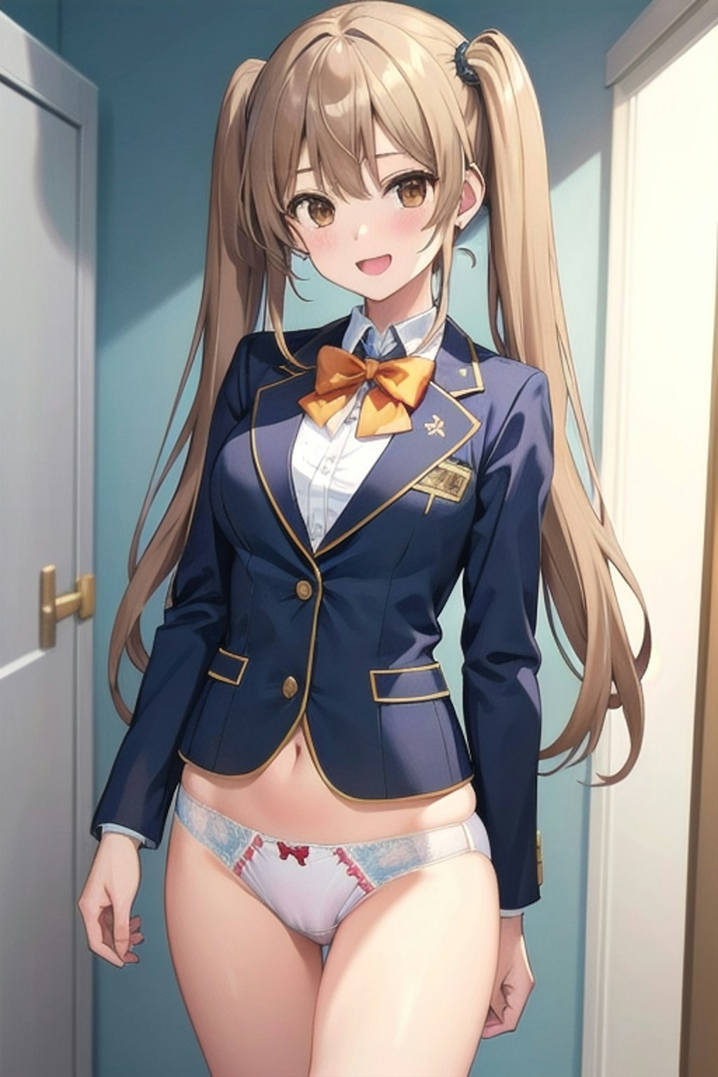 Twintails school girl