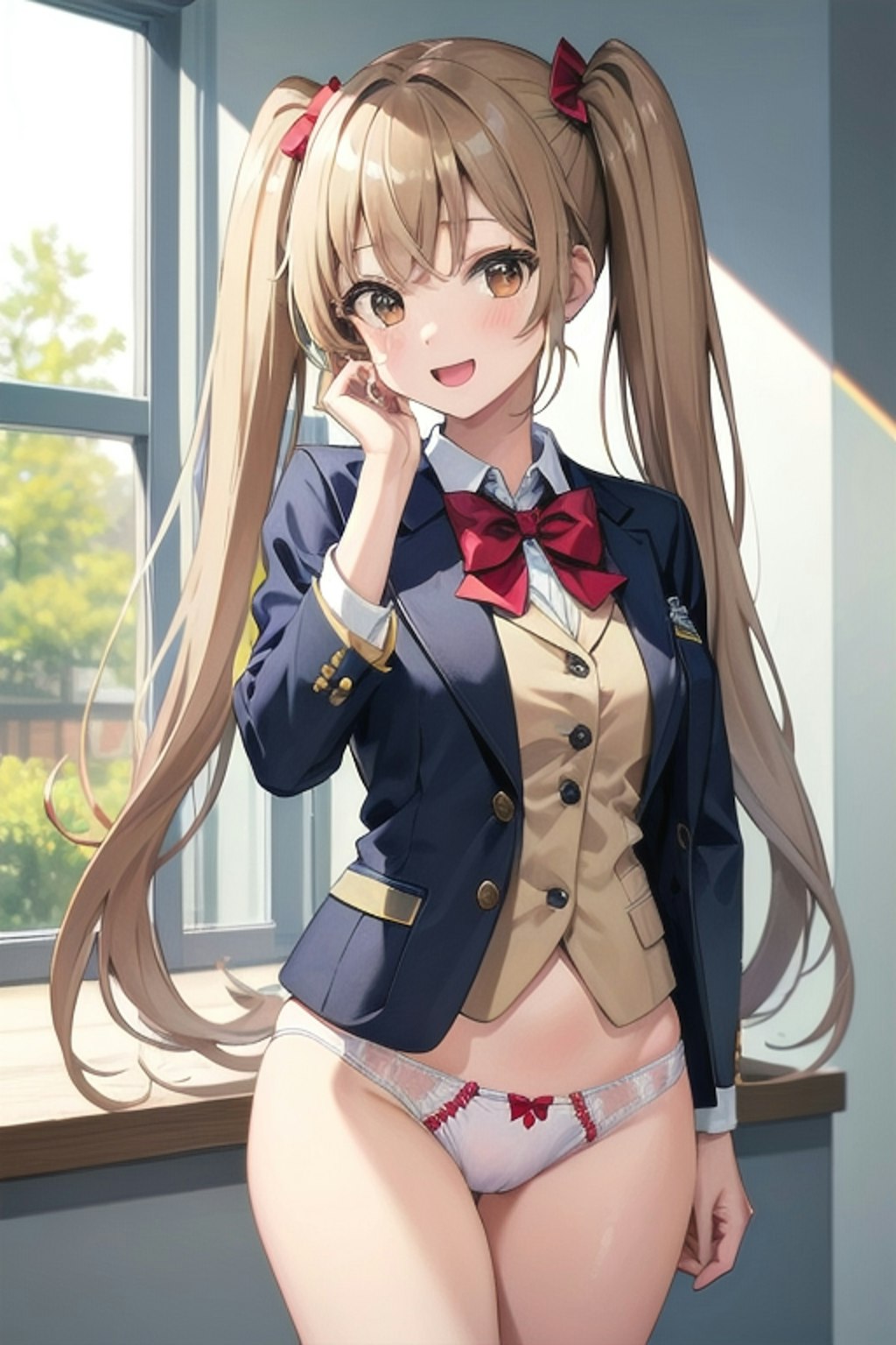 Twintails school girl