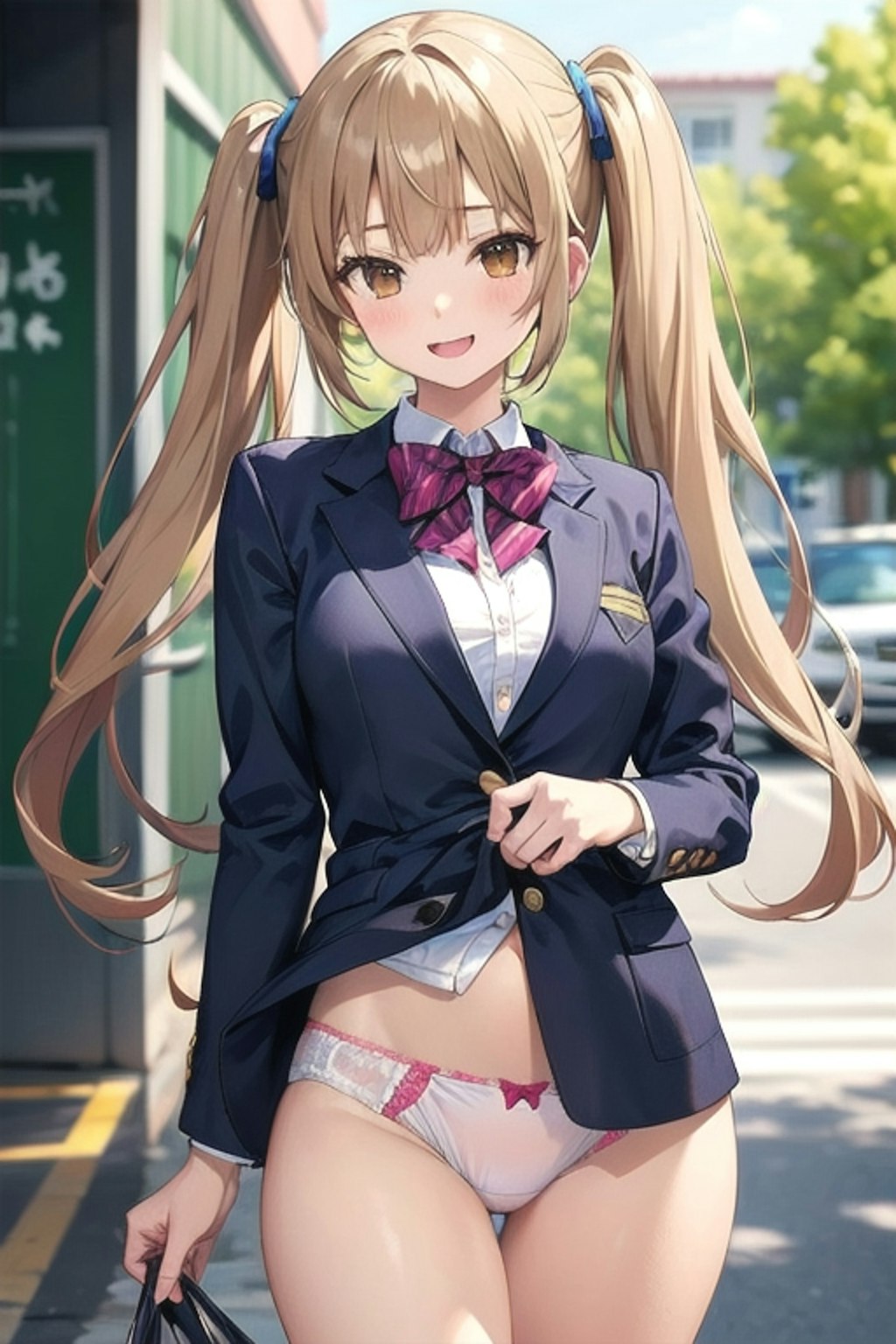 Twintails school girl