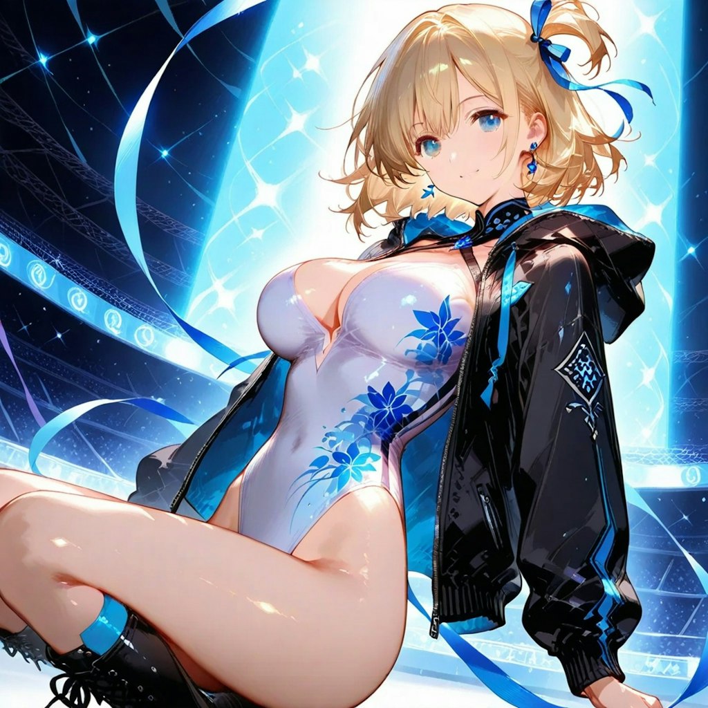 金髪ショート新体操美少女