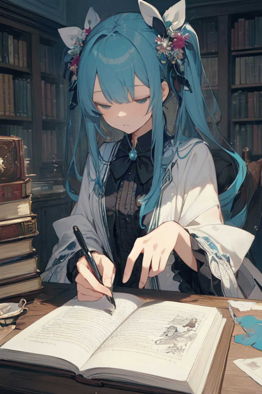 初音ミク　読書