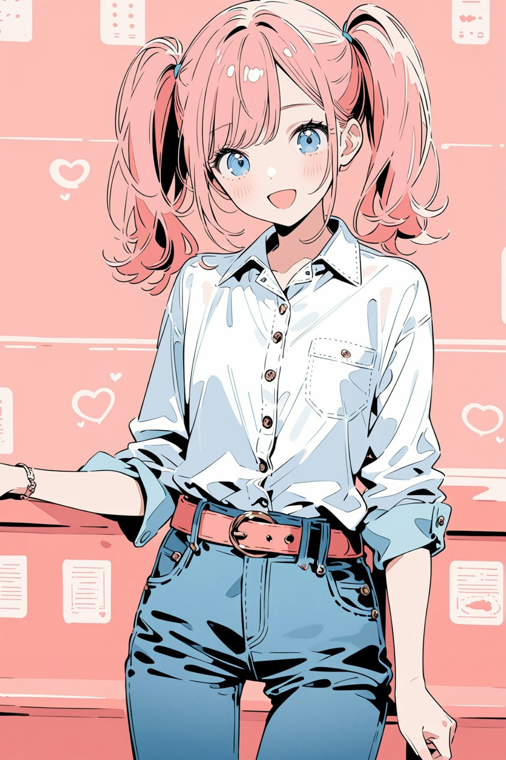 Button-Up Shirt and Denim