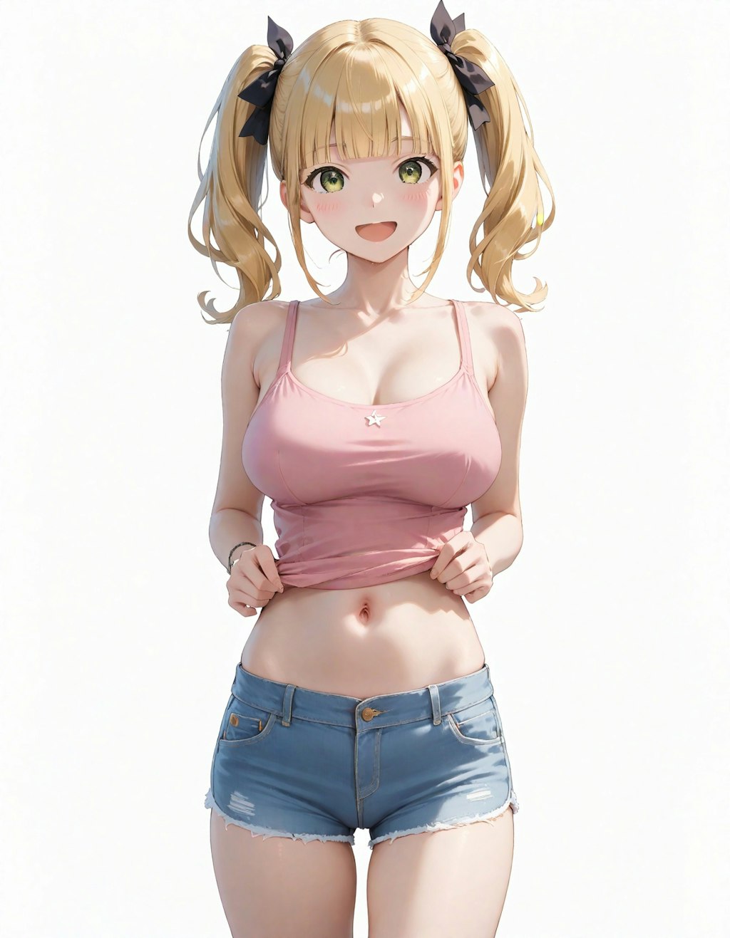 金髪ツインテ タンクトップ3