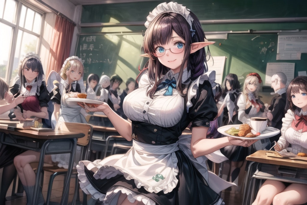 メイド喫茶、大盛況 Maid cafés, a great success.