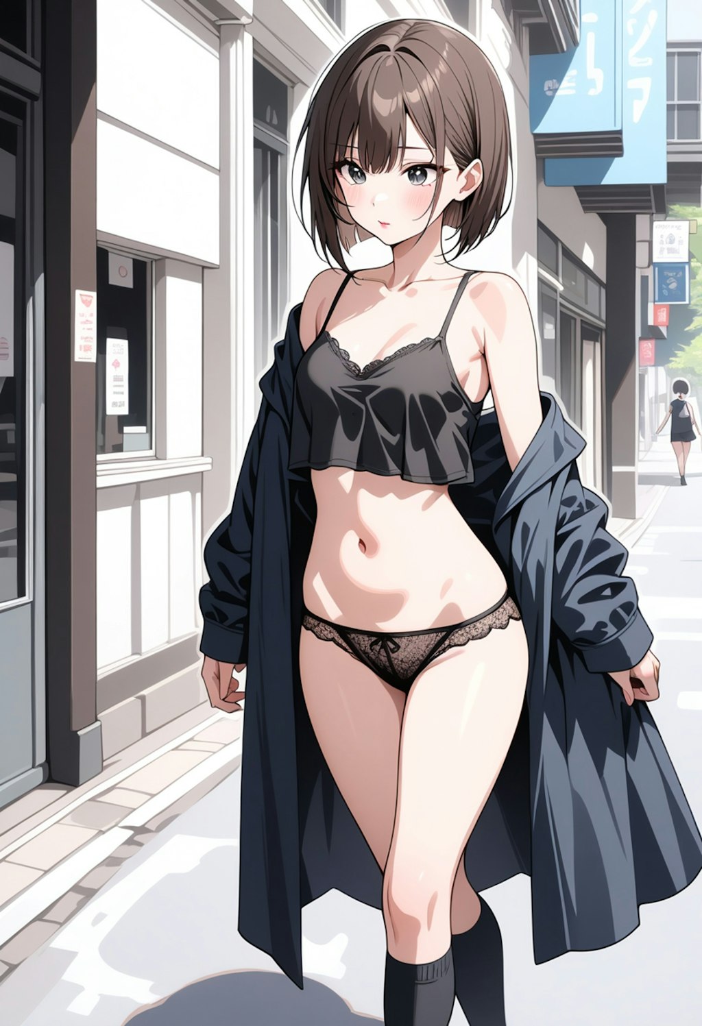 下着で外出