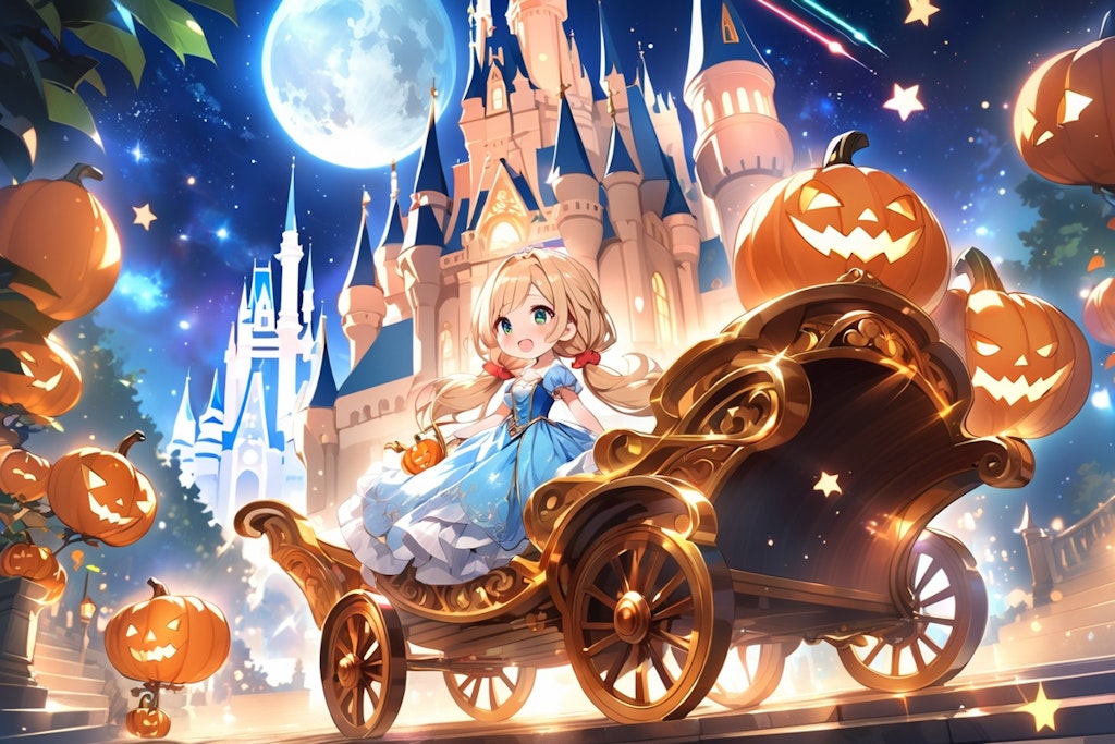 ハロウィンとシンデレラ風茉莉花ちゃん