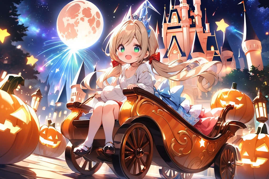 ハロウィンとシンデレラ風茉莉花ちゃん