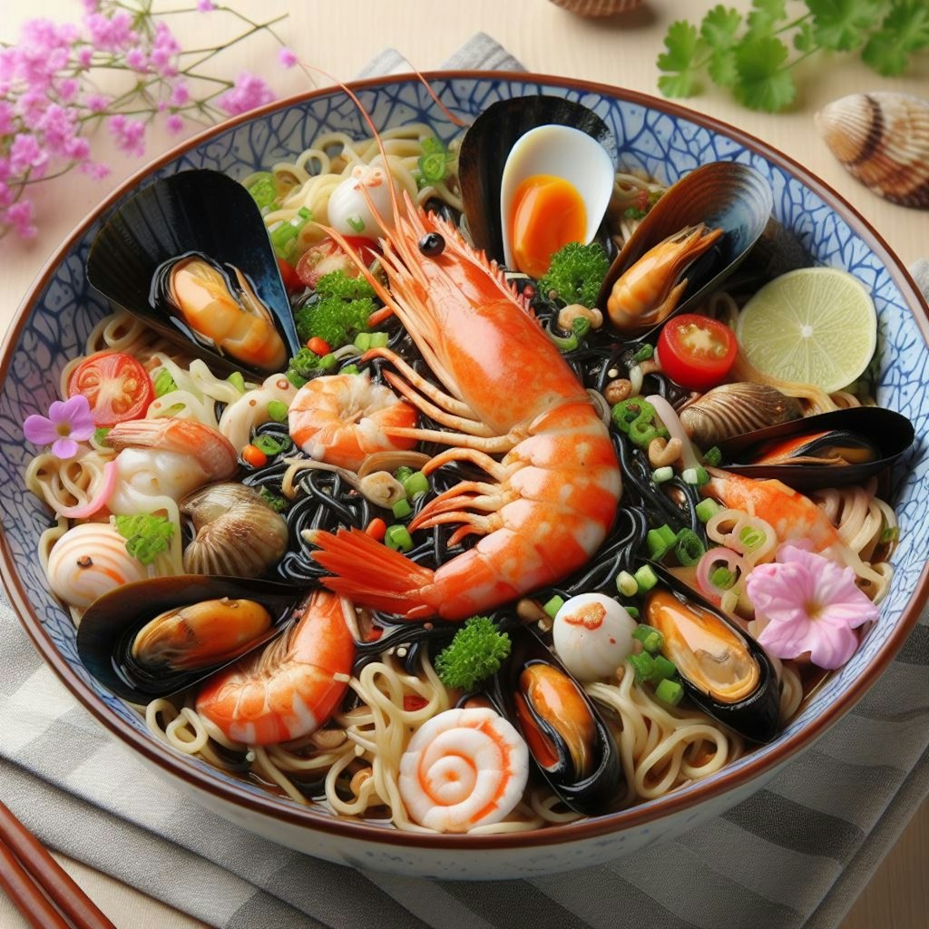 爆笑するほど美味しいseafood noodle