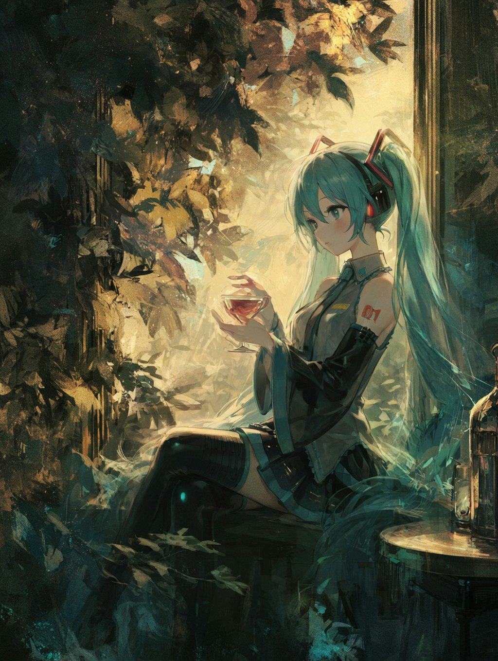 Painting-style Miku