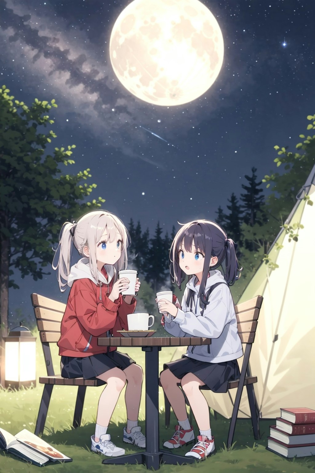 月夜に尽きないおしゃべり。🌕