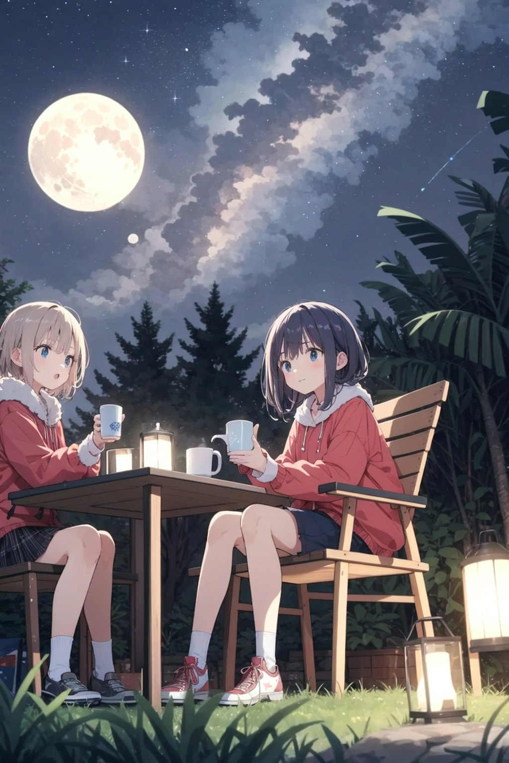 月夜に尽きないおしゃべり。🌕